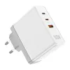 Fali töltő, Vention, FEGW0-EU, 2xUSB-C, USB-A, 100W/100W/30W, GaN (fehér) - 0. kép