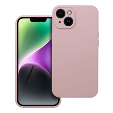 SILICONE 2mm tok iPhone 14-hez homok rózsaszín