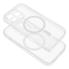 CLEAR MAG COVER tok kameravédelemmel, kompatibilis MagSafe-fel iPhone 15 Pro Max készülékhez, átlátszó csillogó