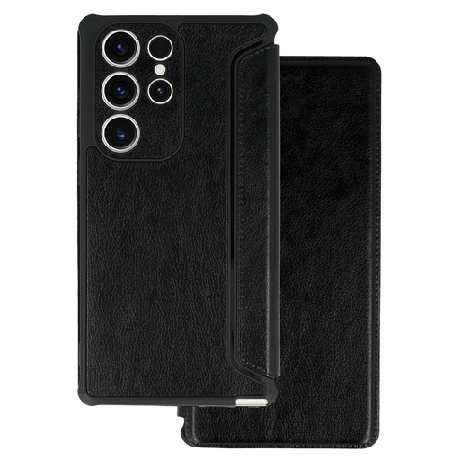 Razor bőr fliptok Samsung Galaxy S24 FE fekete tok Razor bőr fliptok Samsung Galaxy S24 FE fekete tok