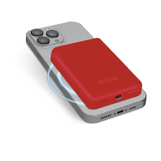 5000 mAh vezeték nélküli mágneses Power Bank Piros