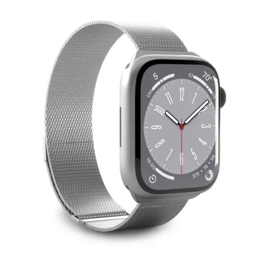 Puro 'MILANESE' óraszíj Apple Watch 42-44-45-49mm, ezüst