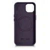 iCarer Bőr Tok iPhone 14 Dark Purple (WMI14220705-DP) (MagSafe Kompatibilis) tok - 1. kép