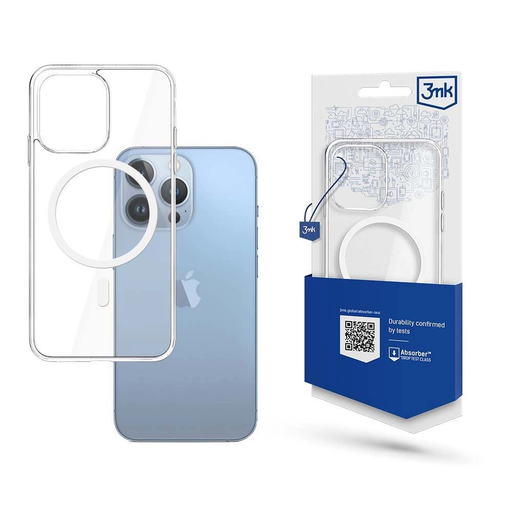 iPhone 13 Pro tok kompatibilis MagSafe-fel a 3mk MagCase sorozatból - átlátszó tok iPhone 13 Pro tok kompatibilis MagSafe-fel a 3mk MagCase sorozatból - átlátszó tok