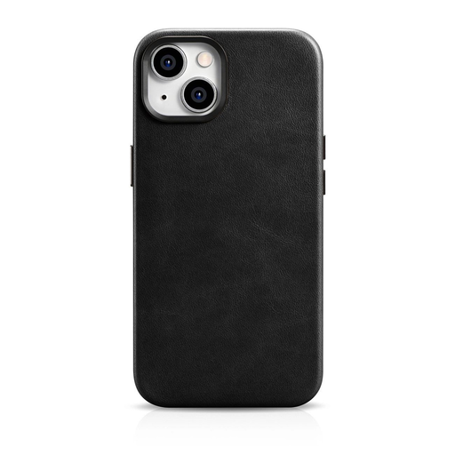 iCarer Oil Wax Prémium Bőrtok iPhone 14 Plus Mágneses Bőrtok MagSafe-fel Fekete tok iCarer Oil Wax Prémium Bőrtok iPhone 14 Plus Mágneses Bőrtok MagSafe-fel Fekete tok