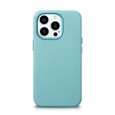 iCarer Litchi Prémium Bőr Tok iPhone 14 Pro Max mágneses bőrtok MagSafe zöld színben tok