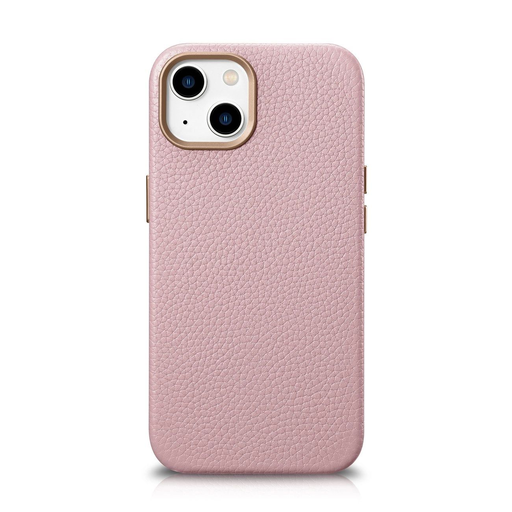 iCarer Litchi Premium Bőr Tok iPhone 14 Plus Mágneses Bőrtok MagSafe-el Rózsaszín (WMI14220711-PK) tok iCarer Litchi Premium Bőr Tok iPhone 14 Plus Mágneses Bőrtok MagSafe-el Rózsaszín (WMI14220711-PK) tok