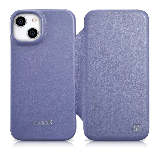 iCarer CE Prémium Bőr Folio tok iPhone 14 Plus Mágneses Flip Bőr Folio Fliptok MagSafe Világos Lila (WMI14220715-LP) iCarer CE Prémium Bőr Folio tok iPhone 14 Plus Mágneses Flip Bőr Folio Fliptok MagSafe Világos Lila (WMI14220715-LP)
