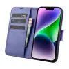 iCarer Wallet Case 2in1 tok iPhone 14 bőr fliptok Anti-RFID Világoslila (WMI14220725-LP) - 1. kép