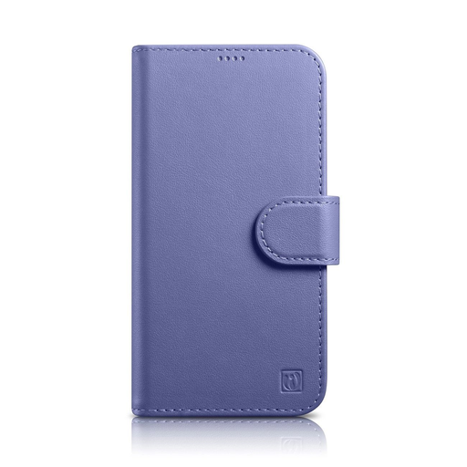 iCarer Wallet Case 2in1 Bőr Fliptok iPhone 14 Pro Max, bőr, Anti-RFID, Világos lila tok iCarer Wallet Case 2in1 Bőr Fliptok iPhone 14 Pro Max, bőr, Anti-RFID, Világos lila tok