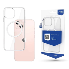 iPhone 14 Plus tok, kompatibilis MagSafe-el a 3mk MagCase sorozatból - átlátszó tok