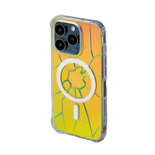 MagSafe Kingxbar PQY Crack Series szilikon tok iPhone 15 Pro - holografikus tok MagSafe Kingxbar PQY Crack Series szilikon tok iPhone 15 Pro - holografikus tok