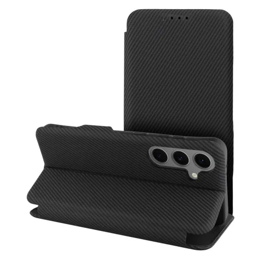 FOLIO Side Magnet fliptok Motorola Moto G55 fekete tok