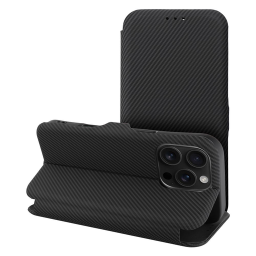 FOLIO oldalsó mágneses fliptok IPHONE 16 PRO fekete tok FOLIO oldalsó mágneses fliptok IPHONE 16 PRO fekete tok