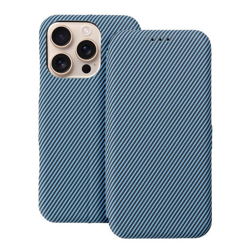 FOLIO oldalsó mágneses fliptok IPHONE 16 PRO kék tok FOLIO oldalsó mágneses fliptok IPHONE 16 PRO kék tok