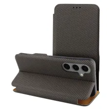 FOLIO oldalsó mágneses fliptok S-PEN kompatibilis, Samsung Galaxy S24 Ultra barna tok