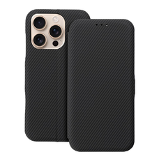 FOLIO oldalsó mágneses fliptok iPhone 15 Pro fekete tok