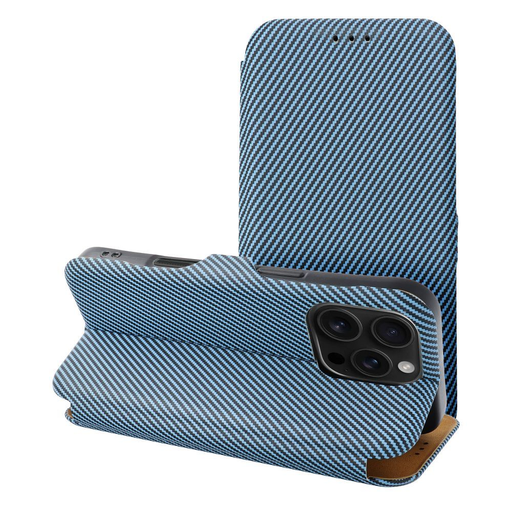 FOLIO oldalsó mágneses fliptok iPhone 14 Pro kék tok FOLIO oldalsó mágneses fliptok iPhone 14 Pro kék tok