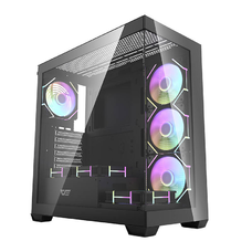 Darkflash DS900 számítógép ház (fekete) + 7 ARGB ventilátor