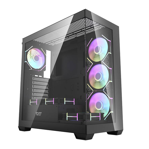 Darkflash DS900 számítógép ház (fekete) + 7 ARGB ventilátor