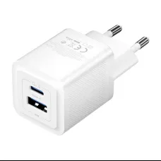 Falitöltő, Vention, FEQW0-EU, USB-C + USB-A, 30W/30W, GaN (fehér)