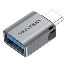 USB-C M - USB 3.0 F OTG Adapter Vention (Szürke), Átalakító kábel, adapter