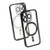 Fekete Metallic Magsafe iPhone 15 tok - 4. kép