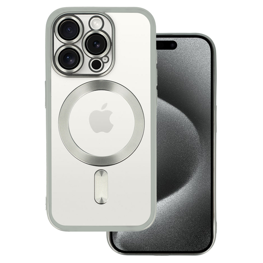 Metallic Magsafe tok iPhone 15-höz Ezüst Metallic Magsafe tok iPhone 15-höz Ezüst