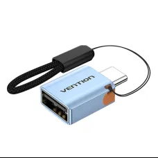 USB 3.1 C M - USB F OTG Adapter zsinórral Vention (Szürke)