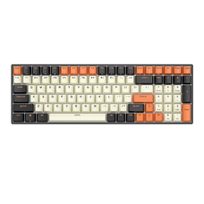 Royal Kludge RK100 RGB mechanikus billentyűzet, barna kapcsoló (fekete-narancs)