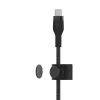 Belkin BOOST CHARGE PRO Flex USB-C és Lightning, fonott szilikon kábel - 1M - Fekete - 0. kép