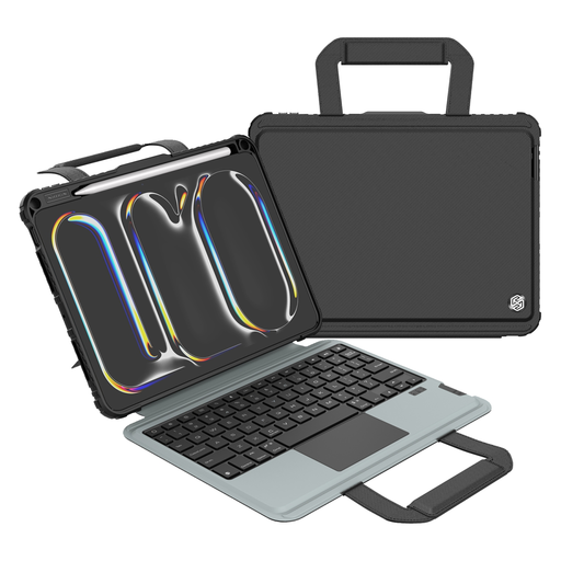 Nillkin Bumper GO Keyboard fliptok (háttérvilágításos változat) iPad Pro 11 2024 fekete tok ANGOL nyelvű EN Nillkin Bumper GO Keyboard fliptok (háttérvilágításos változat) iPad Pro 11 2024 fekete tok ANGOL nyelvű EN