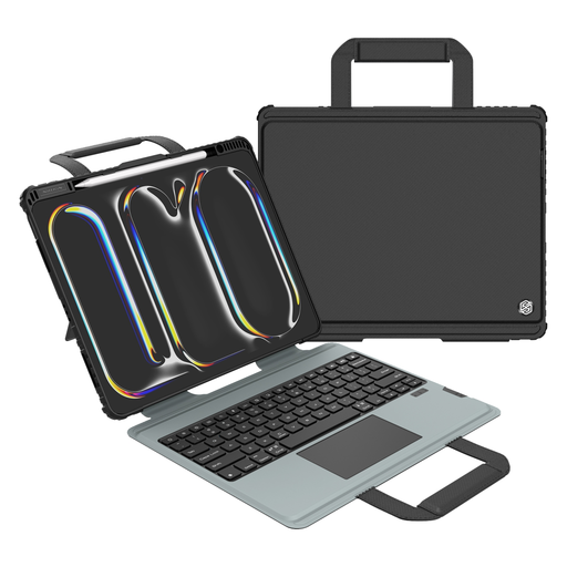 Nillkin Bumper GO Keyboard tok (háttérvilágítású változat) iPad Pro 13 2024 Fekete ANGOL nyelvű EN Nillkin Bumper GO Keyboard tok (háttérvilágítású változat) iPad Pro 13 2024 Fekete ANGOL nyelvű EN