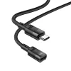 HOCO adapter OTG Type C (apa) to Type C (anya) 3A U107 1,2 m fekete - 1. kép