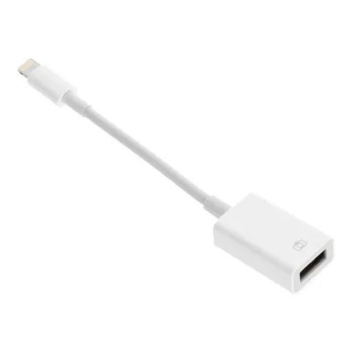 Adapter OTG USB A (női) - Lightning (férfi) fehér,