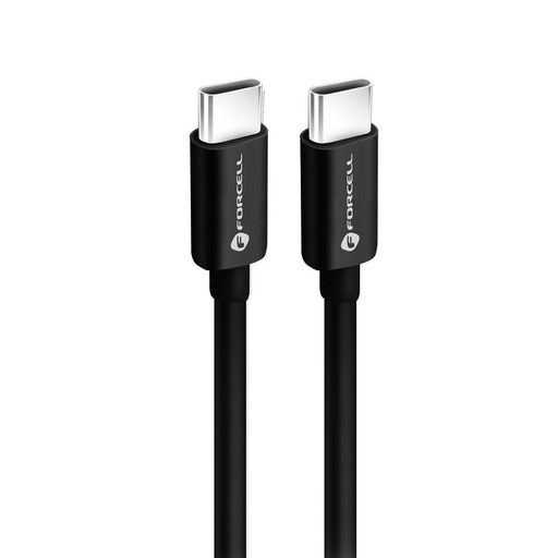FORCELL F-ENERGY C338 Type C to Type C PD QC4.0 3A 60W 2 m fekete kábel