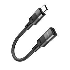 HOCO adapter OTG Type C (férfi) - Lightning (női) 3A U107 0,1 m fekete