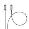 FORCELL F-ENERGY Metal C237 kábel Type C to Type C PD QC4.0 3A 60W 1 m ezüst - 0. kép