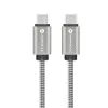 FORCELL F-ENERGY Metal C237 kábel Type C to Type C PD QC4.0 3A 60W 1 m ezüst - 1. kép