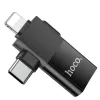 HOCO adapter OTG Type C (férfi) / Lightning (férfi) USB A (női) 2 az 1-ben UA17 fekete tok - 4. kép