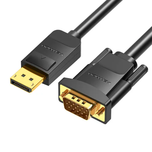 DisplayPort - VGA kábel Vention HBLBG 1,5m, 1080P 60Hz (Fekete)