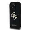 Guess PU Grained 4G Metal Logo fekete tok iPhone 16 Pro-hoz - 0. kép