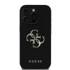 Guess PU Grained 4G Metal Logo fekete tok iPhone 16 Pro-hoz - 1. kép