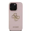 Guess PU Grained 4G Metal Logo tok iPhone 16 Pro Max rózsaszín - 1. kép