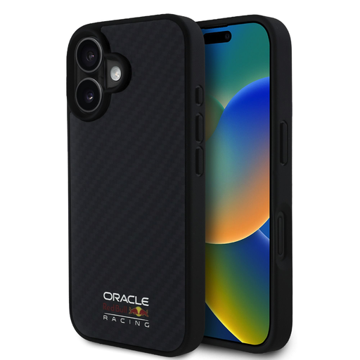 Red Bull Carbon Shiny Logo MagSafe tok iPhone 16-hoz Fekete Red Bull Carbon Shiny Logo MagSafe tok iPhone 16-hoz Fekete