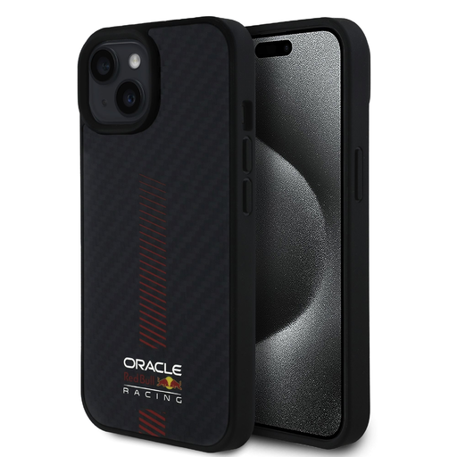 Red Bull Carbon Powerbar MagSafe fekete tok iPhone 15-höz Red Bull Carbon Powerbar MagSafe fekete tok iPhone 15-höz