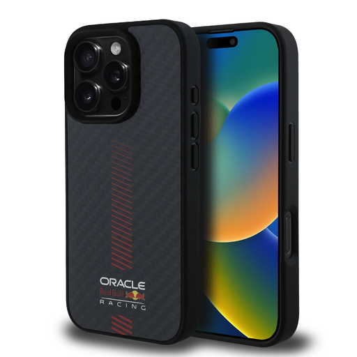 Red Bull Carbon Powerbar MagSafe Tok iPhone 16 Pro Max Fekete Red Bull Carbon Powerbar MagSafe Tok iPhone 16 Pro Max Fekete