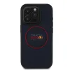 Red Bull PU Bőr Piros Gyűrű MagSafe Tok iPhone 15 Pro-hoz Tengerészkék, - 1. kép