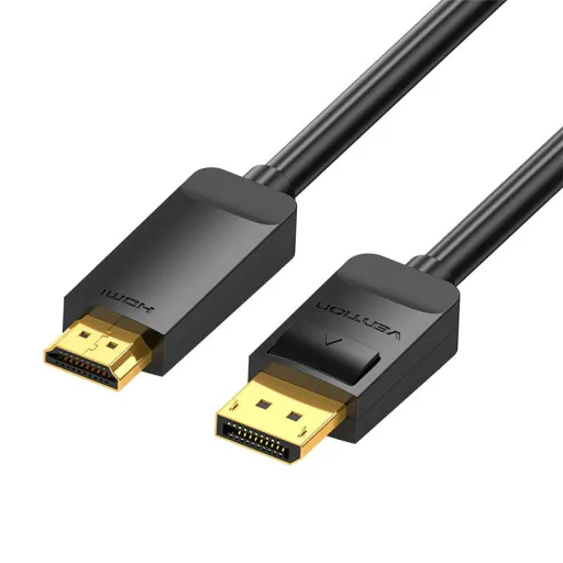 DisplayPort 1.2 - HDMI 1.4 kábel Vention HAGBI 3m, 4K 30Hz (Fekete)