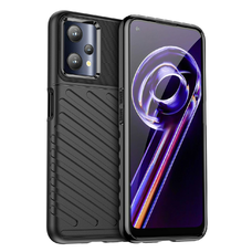 Thunder Case rugalmas páncélos tok Realme 9 Pro fekete tok